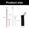 jiingekk Stainless Steel Telescopic Straw/Brush 4 Section Adjustable Length Drinkware Cleaning Tool For Travel Office Portable Straw Cleaning Brush view 4