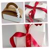 SHINEOFI 2pcs Satin Heart Ribbon White Red Love Embossed Packaging Ribbon for Valentine S Day Wedding Christmas DIY Crafts Decorations view 3