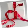 SHINEOFI 2pcs Satin Heart Ribbon White Red Love Embossed Packaging Ribbon for Valentine S Day Wedding Christmas DIY Crafts Decorations view 4