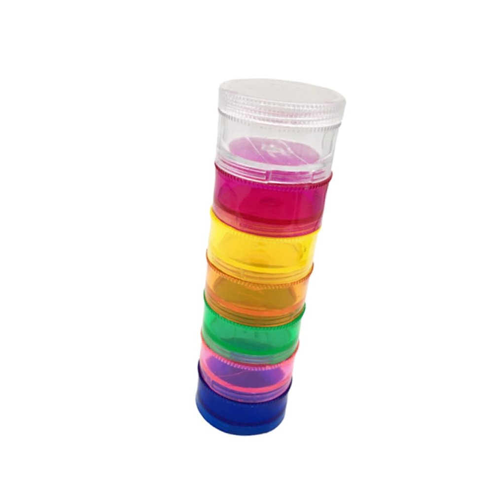 Mipcase Stackable Weekly Pill Organizer Box Portable Mini Sealed Plastic Case Detachable Transparent Container for Travel and Daily Medicine Storage