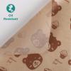 GeeRic Waxed Deli Paper Sheets 100 Pcs, 7 * 7 Inch Food Basket Liners for Sandwiches, Burgers, Brown Wax Paper Sheet for Food Bear Print view 3