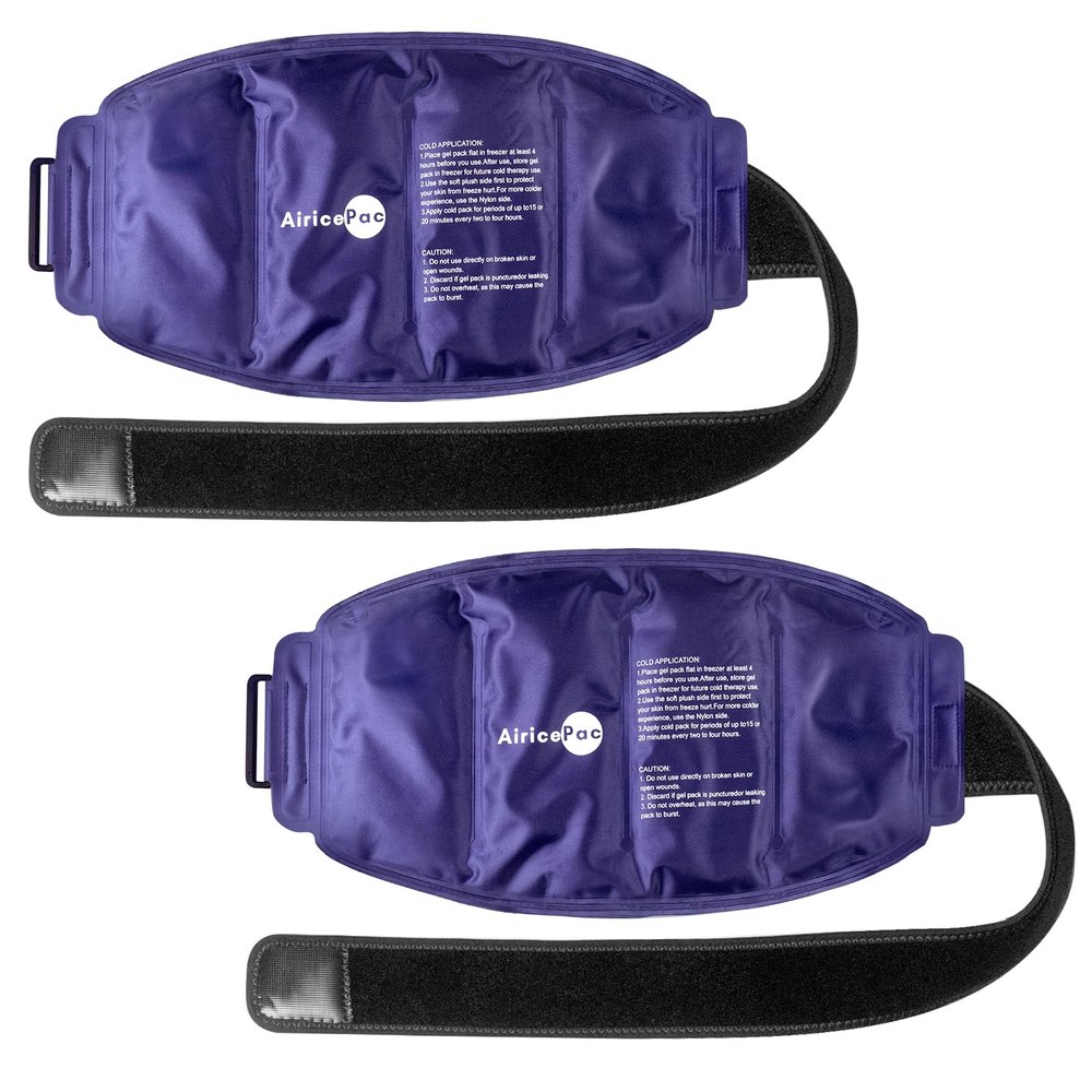 2 Pack Large Ice Pack for Injuries Reusable Gel for Lower Back, Cold Packs Wrap for Shoulder, Knee, Elbow, Hip, Leg, Soft Cold Compress,16 9"