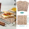 GeeRic Independence Day Deli Paper Sheets for Sweet Treats, 100 Pcs, 7 * 7 Inch Food Basket Liners for Sandwiches, Burgers, Brown Wax Paper Sheet for Food Snack Drink Print view 2