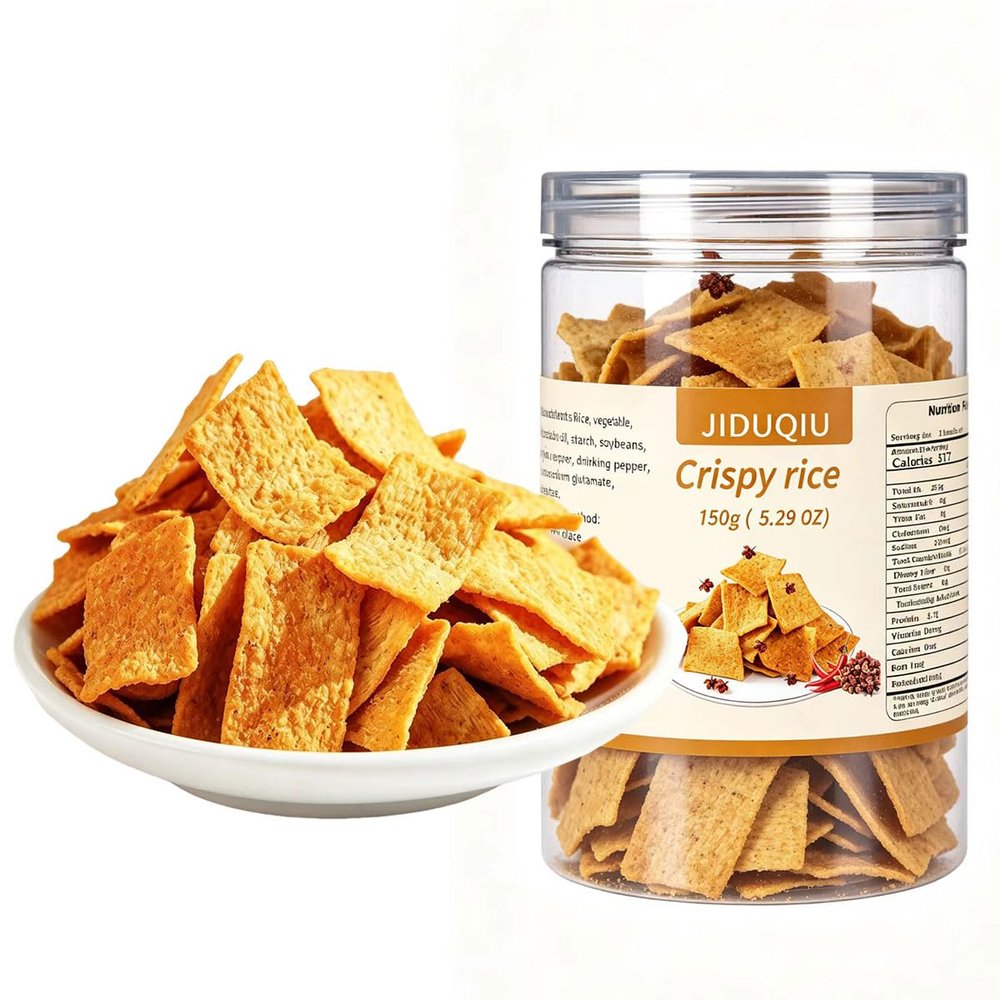 Crispy rice Biscuit 150g/5.29OZ,Spicy flavorCrispy Spicy Bites,rice Nuggets,rice Crackers.
