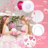 Shinylin 24 Pcs Valentines Gift Bags Bulk Valentine's Day Clear PVC Goodie Gift Bag with Handle Red Heart Plastic Tote Bags Reusable Galentines Day Party Favors for Birthday Wedding Anniversary view 3