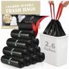 100 Counts 2.6 Gallon Trash Bag Drawstring Small Trash Bags, Thick Pre-separated Garbage Bags, Trash Bin Liners, Suitable for bathroom, kitchen, bedroom, office (Black) view 1