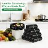 100 Counts 2.6 Gallon Trash Bag Drawstring Small Trash Bags, Thick Pre-separated Garbage Bags, Trash Bin Liners, Suitable for bathroom, kitchen, bedroom, office (Black) view 3