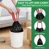 100 Counts 2.6 Gallon Trash Bag Drawstring Small Trash Bags, Thick Pre-separated Garbage Bags, Trash Bin Liners, Suitable for bathroom, kitchen, bedroom, office (Black) view 4