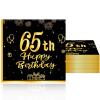 40PCS 65th Birthday Napkins, Black and Gold Happy 65th Birthday Disposable Paper Napkins, 65th Birthday Decorations for Men Women, 65th Anniversary Party Supplies 6.5 6.5 inches view 1
