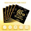 40PCS 65th Birthday Napkins, Black and Gold Happy 65th Birthday Disposable Paper Napkins, 65th Birthday Decorations for Men Women, 65th Anniversary Party Supplies 6.5 6.5 inches view 2