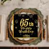40PCS 65th Birthday Napkins, Black and Gold Happy 65th Birthday Disposable Paper Napkins, 65th Birthday Decorations for Men Women, 65th Anniversary Party Supplies 6.5 6.5 inches view 4