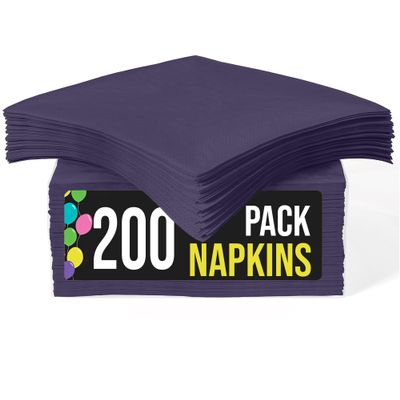 Party Solids Navy Paper Napkins Disposable Everyday 200 Pcs 2 Ply Navy Dinner Napkins Paper Everyday For Parties & Party Supplies