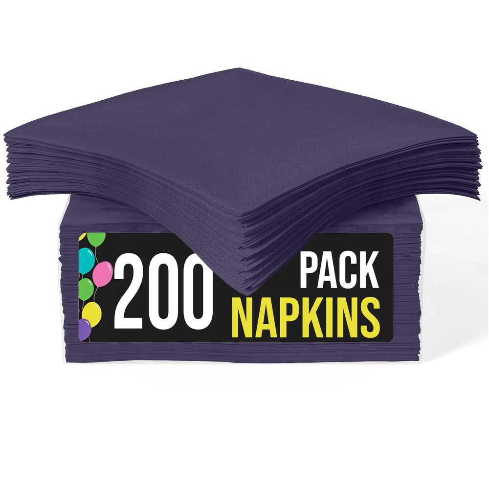 Party Solids Navy Paper Napkins Disposable Everyday 200 Pcs 2 Ply Navy Dinner Napkins Paper Everyday For Parties & Party Supplies