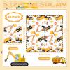 40 Pack Construction Party Paper Napkins 13 x 13 Inches Disposable Napkins with Excavator, Dump Truck, Cement Mixer, and Traffic Sign Designs for Birthday Parties and Construction-Themed Events view 2