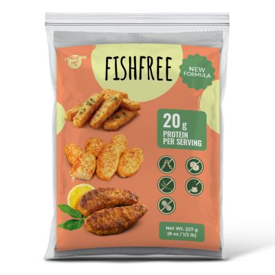 Creative Pea Fish-Style Mix | Makes ~2 lb from 227g | Shelf-Stable Vegan Protein | Just Add Water & Oil | Easy Fish Cakes & Patties | Gluten-Free
