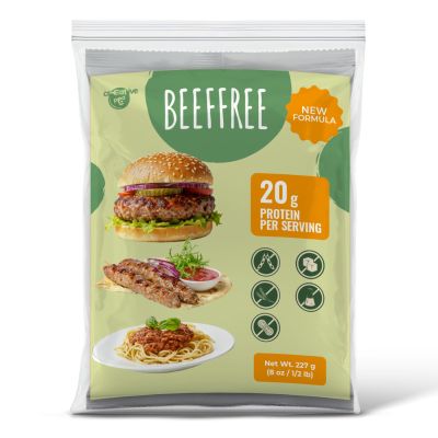 Creative Pea Beef Free Vegan Plant-Based Meat Substitute | 20g Protein Per Serving | Shelf-Stable Dry Mix Makes ~2 lb | Gluten-Free Meat Alternative (227 Grams)