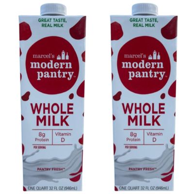 4-Pack Shelf-Stable Whole Milk, 32oz Cartons Long-Lasting Freshness