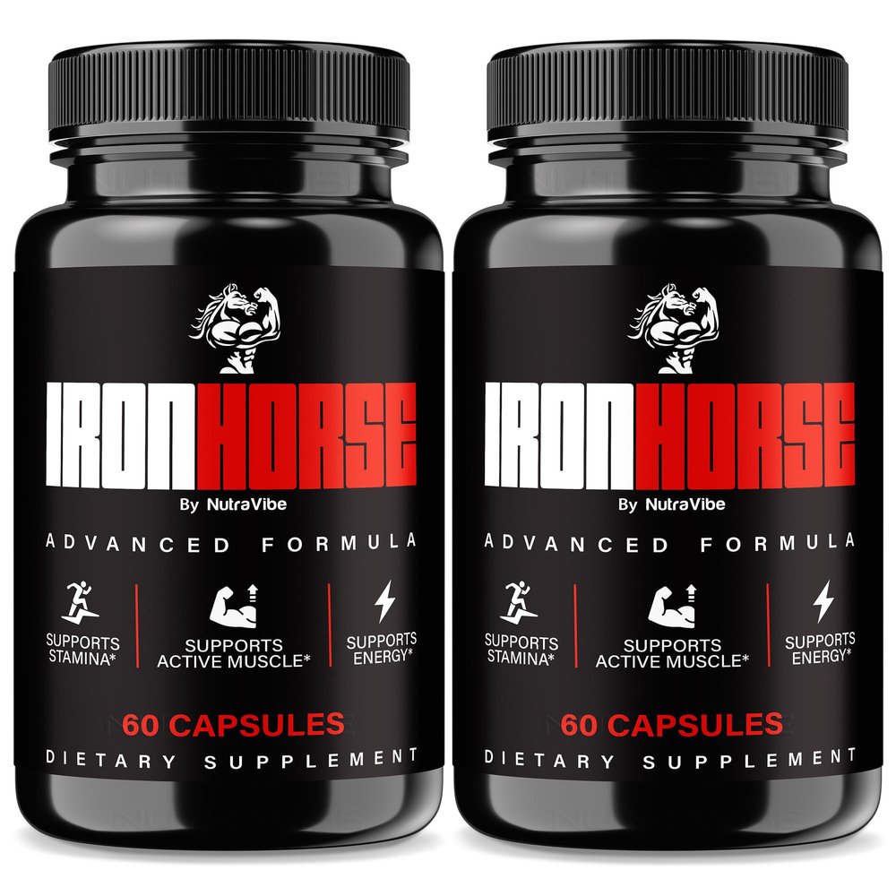 (2 Pack) Iron Horse Pills Premium IronHorse Performance Support Supplement with Natural Formula for Steady Energy, Stamina, Drive, Muscle & Mass | Easy-to-Take Capsules, Review (120 Capsules)