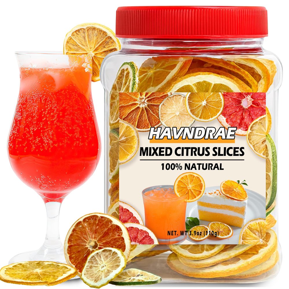 70+ Mixed Dried Citrus Slices 4 Varieties of Dehydrated Citrus Including Dried Orange, Lemon, Lime & Grapefruit For Cocktail Garnishing, Wreaths, Tea & Cakes