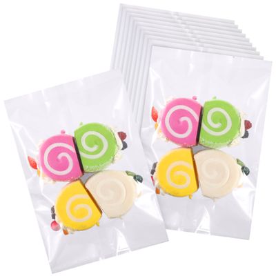 100 Pcs 6x9 Transparent Heat Seal Bags for Large Cookies,Clear Cookie Bags with Seal,Treat Bag for Packaging Snack Baked Goods