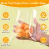 100 Pcs 6x9 Transparent Heat Seal Bags for Large Cookies,Clear Cookie Bags with Seal,Treat Bag for Packaging Snack Baked Goods view 4