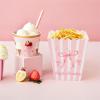 LUOZZY 30 Pcs Pink Bow Popcorn Boxes Striped Paper Containers for Movie Night Party Treats Candy Goody Holders view 4