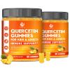 (2 Pack) Sugar Free Quercetin with Bromelain Gummies for Kids & Adult - Immune, Antioxidant, Seasonal Support, 1000mg Quercetin Supplements with Bromelain, Zinc, Elderberry, Vitamin C D3 E, 120 Count view 1