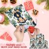 Aglebo Tropical Tree Monkeys Reusable Christmas Gift Bag Set with Drawstring 30" x 20" Xmas Treats Bags Funny Design for Party Birthday Xmas Presents Wrapping Bags (1 Pack) view 3