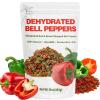 10oz Dehydrated Bell Peppers Flakes - Dehydrated Red & Green Chopped Bell Pepper, Dried Mixed Peppers for Cooking, Soup, Salad, Pasta, Stir-Fry, Omelet view 1