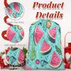 Aglebo Watercolor Watermelon Orange Leaf Reusable Christmas Gift Bag Set with Drawstring 21" x 16" Xmas Treats Bags Funny Design for Party Birthday Xmas Presents Wrapping Bags (1 Pack) view 4