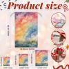 Aglebo Watercolor Stars Woods Mountain Reusable Christmas Gift Bag Set with Drawstring 16" x 12" Xmas Treats Bags Funny Design for Party Birthday Xmas Presents Wrapping Bags (1 Pack) view 2