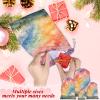 Aglebo Watercolor Stars Woods Mountain Reusable Christmas Gift Bag Set with Drawstring 16" x 12" Xmas Treats Bags Funny Design for Party Birthday Xmas Presents Wrapping Bags (1 Pack) view 3