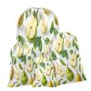 Aglebo Watercolor Pears Reusable Christmas Gift Bag Set with Drawstring 30" x 20" Xmas Treats Bags Funny Design for Party Birthday Xmas Presents Wrapping Bags (1 Pack) view 1