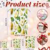 Aglebo Watercolor Pears Reusable Christmas Gift Bag Set with Drawstring 30" x 20" Xmas Treats Bags Funny Design for Party Birthday Xmas Presents Wrapping Bags (1 Pack) view 2