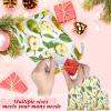 Aglebo Watercolor Pears Reusable Christmas Gift Bag Set with Drawstring 30" x 20" Xmas Treats Bags Funny Design for Party Birthday Xmas Presents Wrapping Bags (1 Pack) view 3