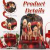 Aglebo Car Dogs Christmas Tree Reusable Christmas Gift Bag Set with Drawstring 16" x 12" Xmas Treats Bags Funny Design for Party Birthday Xmas Presents Wrapping Bags (1 Pack) view 4