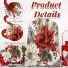 Aglebo Christmas Flower Berry Holly Reusable Christmas Gift Bag Set with Drawstring 21" x 16" Xmas Treats Bags Funny Design for Party Birthday Xmas Presents Wrapping Bags (1 Pack) view 4