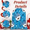 Aglebo Star Cartoon Shark Reusable Christmas Gift Bag Set with Drawstring 12" x 8" Xmas Treats Bags Funny Design for Party Birthday Xmas Presents Wrapping Bags (1 Pack) view 4