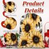 Aglebo Striped Abstract Sunflower Reusable Christmas Gift Bag Set with Drawstring 16" x 12" Xmas Treats Bags Funny Design for Party Birthday Xmas Presents Wrapping Bags (1 Pack) view 4