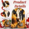 Aglebo Sunflower Cow Watercolor Reusable Christmas Gift Bag Set with Drawstring 30" x 20" Xmas Treats Bags Funny Design for Party Birthday Xmas Presents Wrapping Bags (1 Pack) view 4