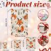 Aglebo Watercolor Foxes Leaves Reusable Christmas Gift Bag Set with Drawstring 16" x 12" Xmas Treats Bags Funny Design for Party Birthday Xmas Presents Wrapping Bags (1 Pack) view 2