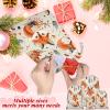 Aglebo Watercolor Foxes Leaves Reusable Christmas Gift Bag Set with Drawstring 16" x 12" Xmas Treats Bags Funny Design for Party Birthday Xmas Presents Wrapping Bags (1 Pack) view 3