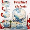 Aglebo Watercolor Airplanes Reusable Christmas Gift Bag Set with Drawstring 21" x 16" Xmas Treats Bags Funny Design for Party Birthday Xmas Presents Wrapping Bags (1 Pack) view 4