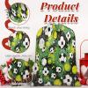 Aglebo Soccers Watercolor Reusable Christmas Gift Bag Set with Drawstring 12" x 8" Xmas Treats Bags Funny Design for Party Birthday Xmas Presents Wrapping Bags (1 Pack) view 4