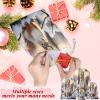 Aglebo Squirrel Snow Reusable Christmas Gift Bag Set with Drawstring 12" x 8" Xmas Treats Bags Funny Design for Party Birthday Xmas Presents Wrapping Bags (1 Pack) view 3