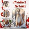 Aglebo Squirrel Snow Reusable Christmas Gift Bag Set with Drawstring 12" x 8" Xmas Treats Bags Funny Design for Party Birthday Xmas Presents Wrapping Bags (1 Pack) view 4