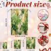 Aglebo Tropical Leaf Geometric Reusable Christmas Gift Bag Set with Drawstring 12" x 8" Xmas Treats Bags Funny Design for Party Birthday Xmas Presents Wrapping Bags (1 Pack) view 2
