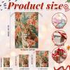Aglebo Tropical Foliage Flower Tiger Reusable Christmas Gift Bag Set with Drawstring 21" x 16" Xmas Treats Bags Funny Design for Party Birthday Xmas Presents Wrapping Bags (1 Pack) view 2