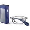 Hubeye Ultra Thin Folding Reading Glasses for Men Blue Light Blocking Compact Computer Foldable Readers With Case +1.5 view 1