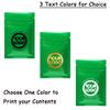 100PCS 4"*6" Customized Resealable Mylar Bags for Food, Foil Pouch Double-Sided Flat Bag,Smell Proof Bags for Small Business (Green-100PCS, 4"*6") view 2